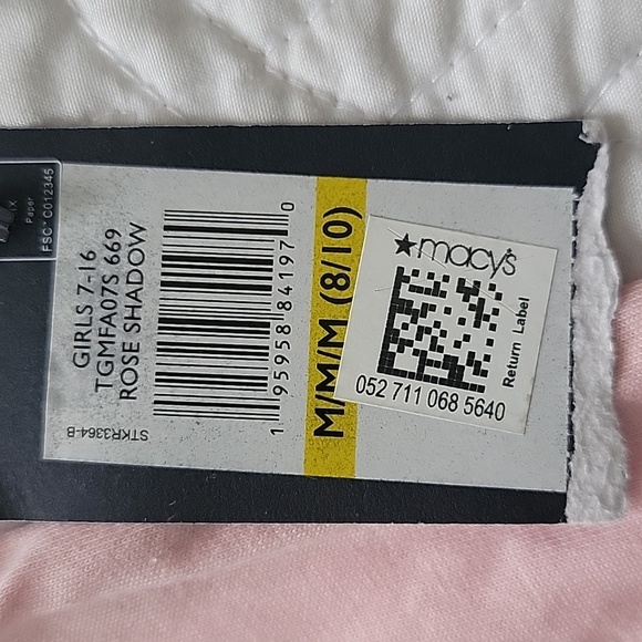 π₯4/$16π₯ Tommy Hilfiger Girls Pink Graphic T-shirt Size M/M/M (8-10) - Picture 4 of 7